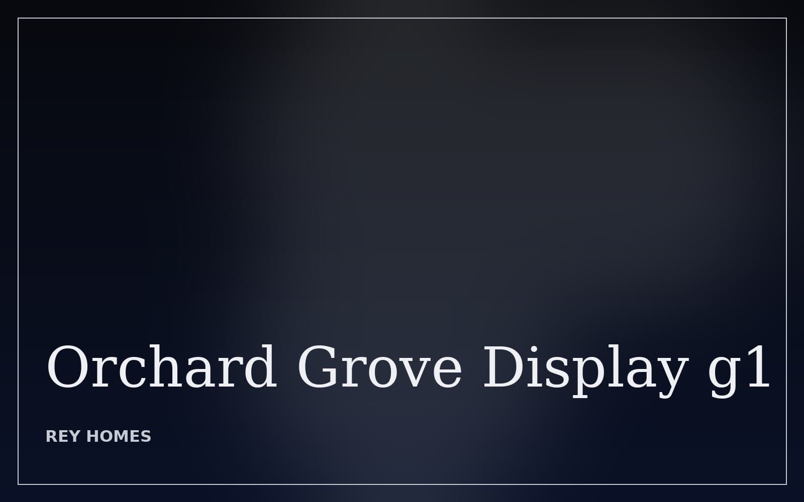 Orchard Grove Display 1